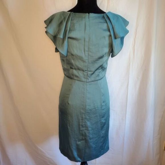 Ann Taylor LOFT Lot of 2 Silk Dresses Size 4 Green Brown - Picture 4 of 12
